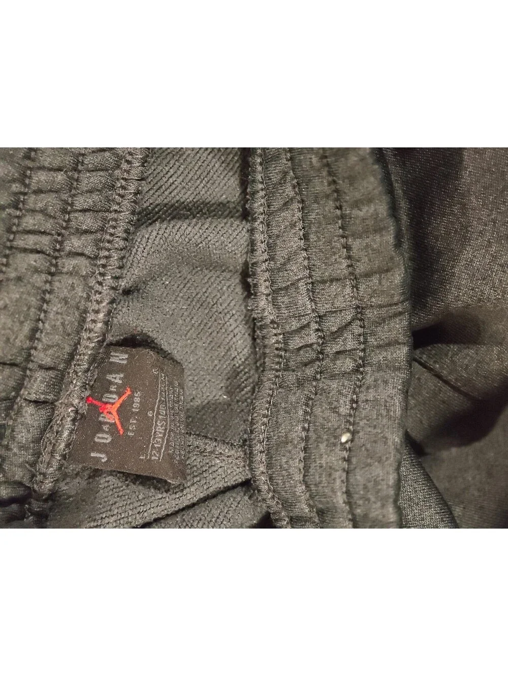 Jordan Boys' Black Sweatpants with Red Logo